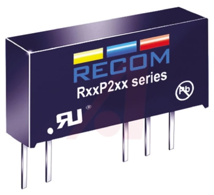 Recom R12P DC-DC Converter, -9V dc/ -111mA Output, 10.8 → 13.2 V dc Input, 2W, Through Hole, +90°C Max Temp