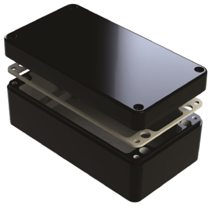 Deltron 486 Series Black Aluminium Enclosure, IP66, 260 x 160 x 90mm
