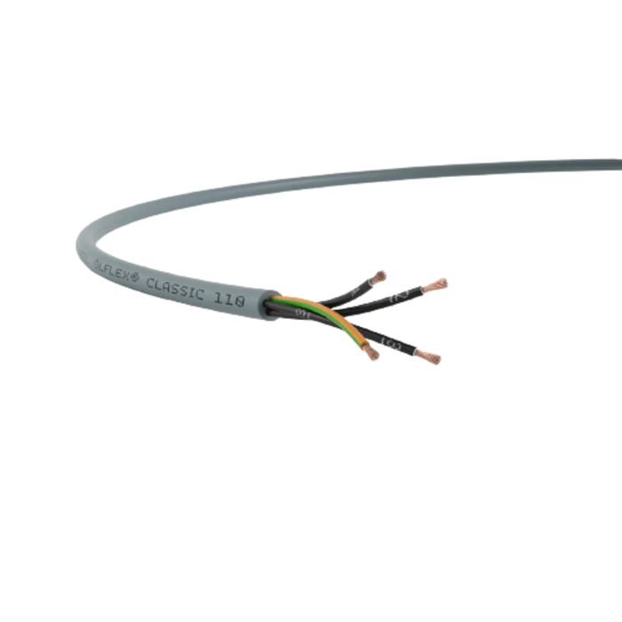 Câble de commande Lapp ÖLFLEX CLASSIC 110, 3 x 1 mm², 17 AWG, gaine en PVC, Gris, 100m