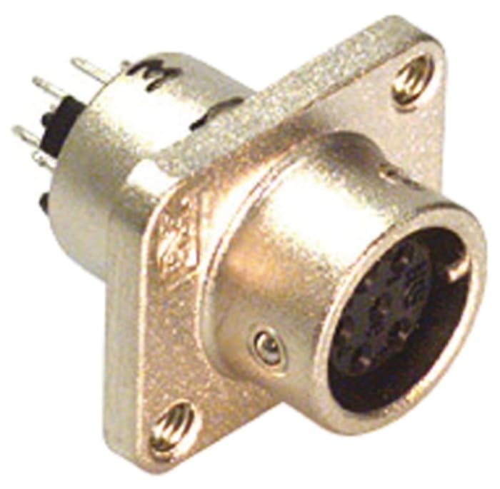 Hirose Connector, 6 Contacts, Panel Mount, Miniature Connector, Socket, Female, MXR Series