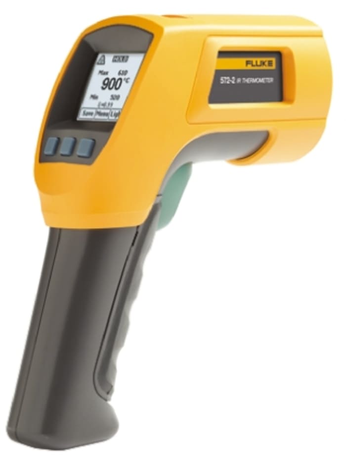 Fluke 572-2 Infrared Thermometer, -30°C Min, +1652 °F, +900°C Max, ±1 % Accuracy, °C and °F Measurements