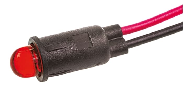 Marl Red Indicator, 2.8V, 6.4mm Mounting Hole Size