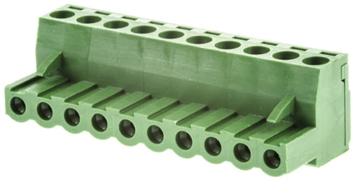 RS PRO PCB Terminal Strip, 10-Contact, 5.08mm Pitch, Cable Mount, 1-Row, Screw Termination