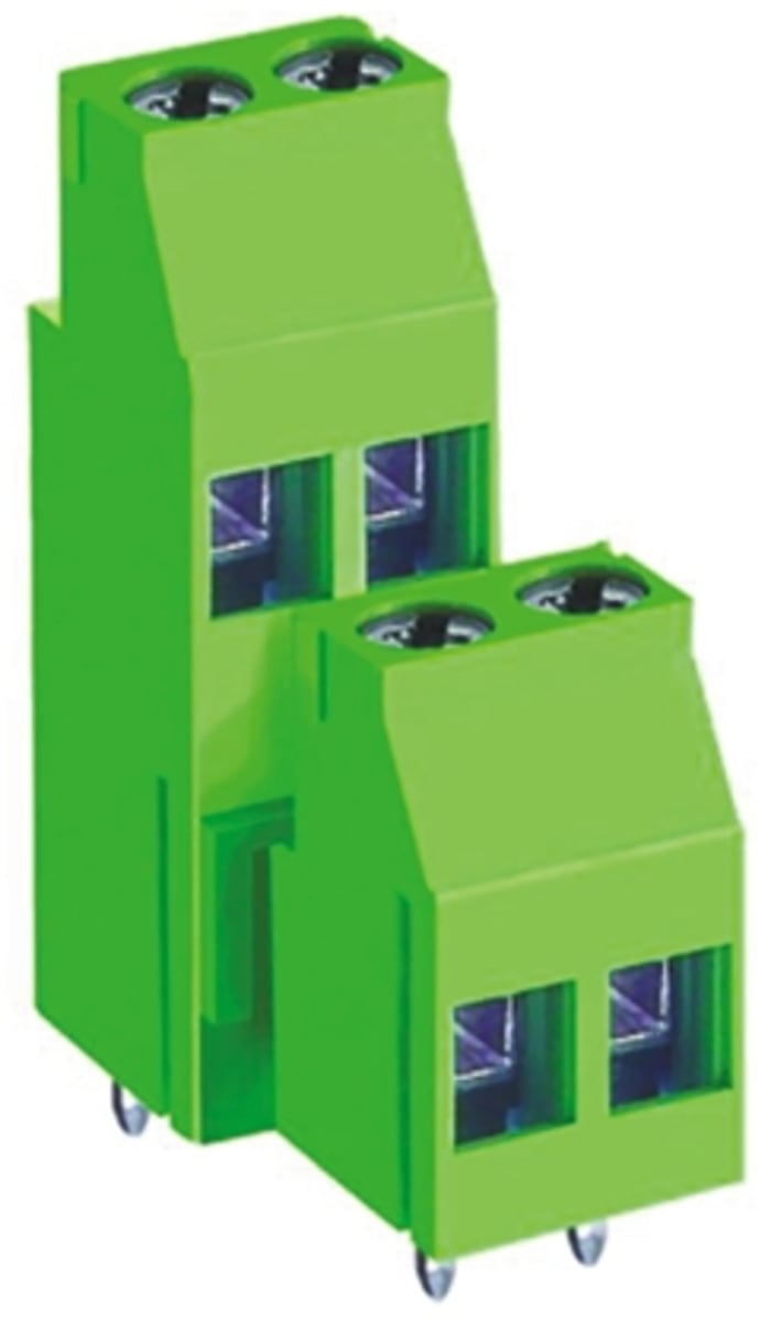 RS PRO PCB Terminal Block, 6-Contact, 5.08mm Pitch, Through Hole Mount, 2-Row, Screw Termination