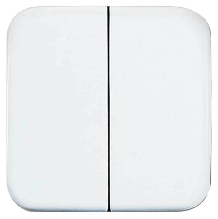 Plaque pour interrupteur Busch Jaeger - ABB, 2 postes, Blanc, Thermoplastique