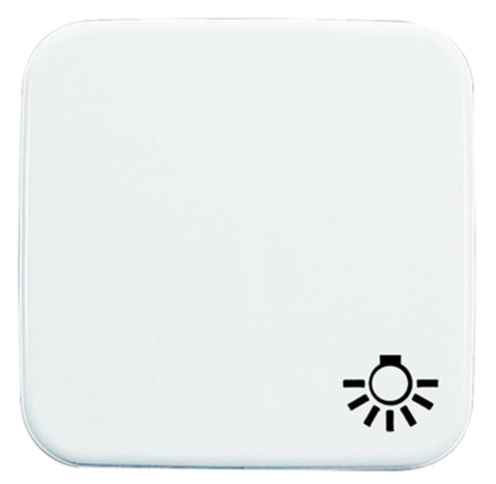Plaque pour interrupteur Busch Jaeger - ABB, Blanc, Thermoplastique