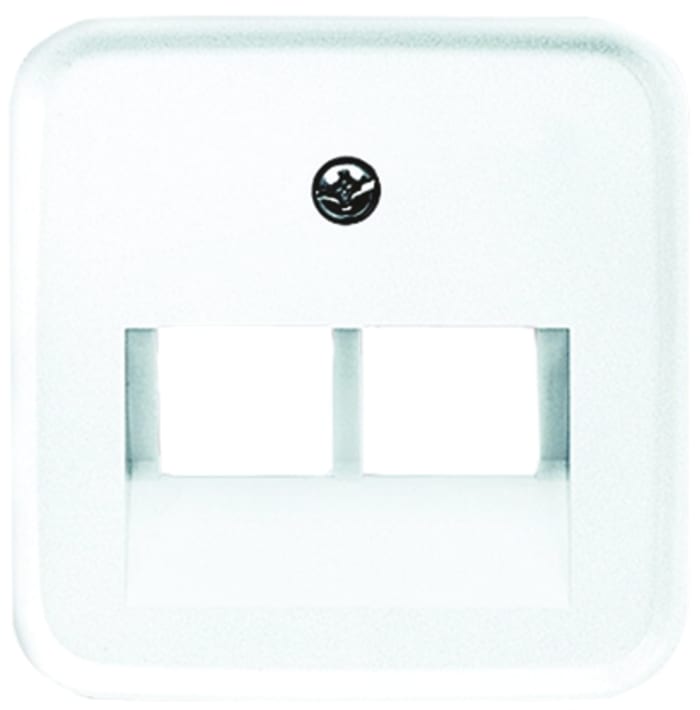 Busch Jaeger - ABB White 2 Gang Light Switch Cover