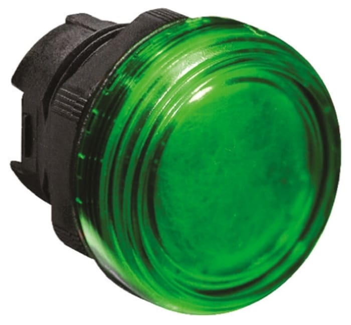 Lovato Green Pilot Light Head, 22mm Cutout Platinum Series