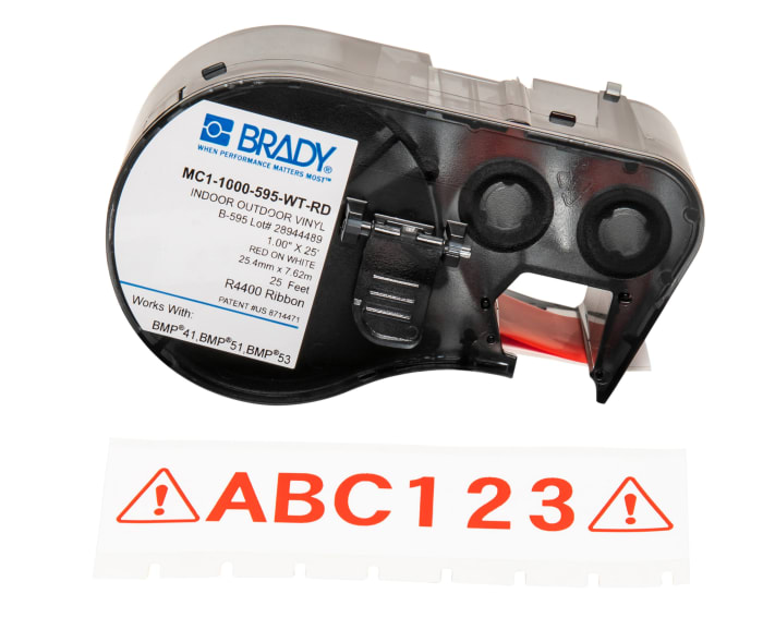 Páska do tiskárny štítků barva tisku červená pro různé modely tiskáren BMP41, BMP51, BMP53 Brady
