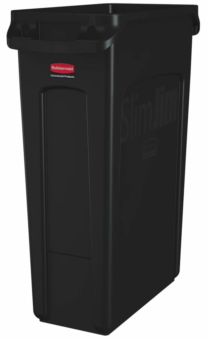 Contenedor Rubbermaid Commercial Products Negro de 87L de Polietileno