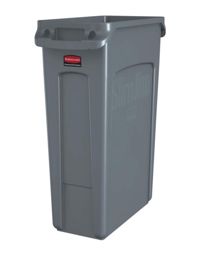 Rubbermaid Commercial Products Slim Jim 87L Grey PE Waste Bin