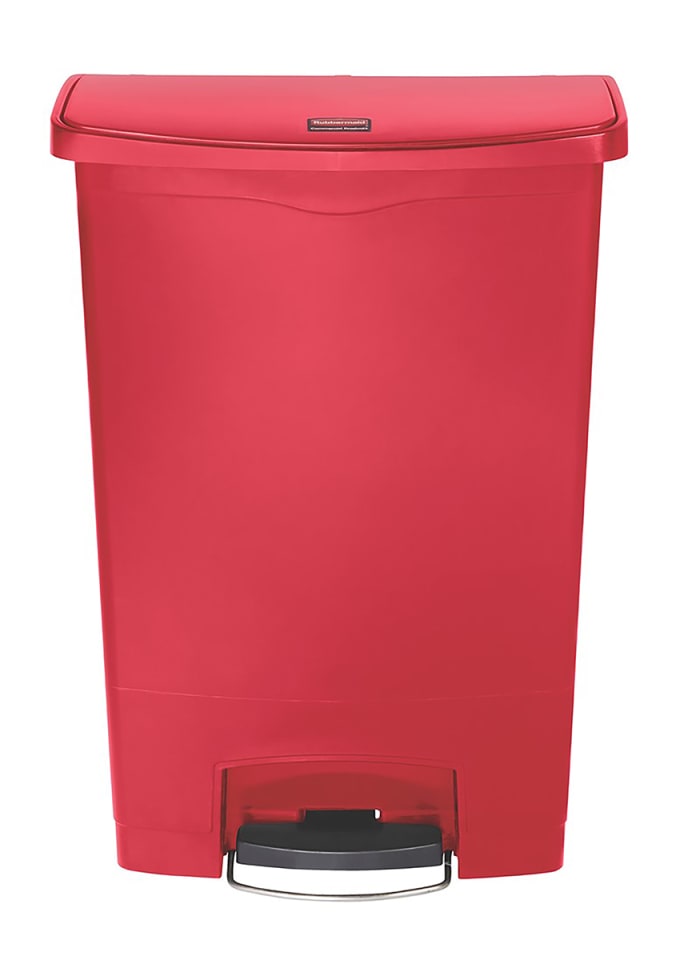 Rubbermaid Commercial Products Slim Jim 90L Red Pedal PE, PP Waste Bin