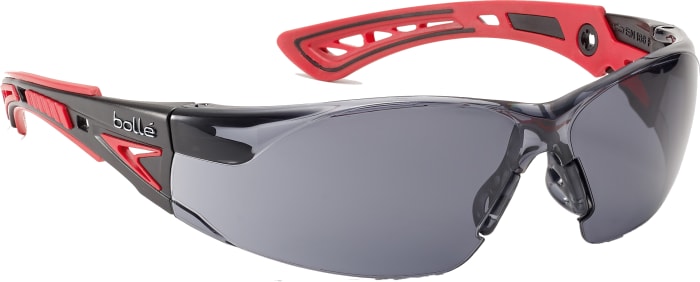 Bolle Safety RUSH+ Anti-Mist Safety Glasses, Smoke PC Lens, Vented