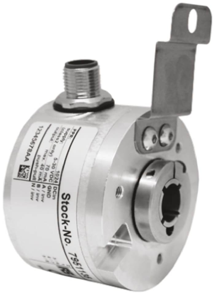 RS PRO Incremental Incremental Encoder, 200 ppr, HTL Inverted Signal, Hollow Type, 12mm Shaft