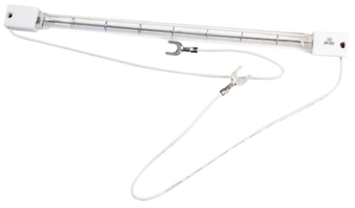 Infrazářič, 1000 W, objímka žárovky: SK15, 230 V, délka: 350 mm, průměr: 10mm barva povrchu čirá RS PRO
