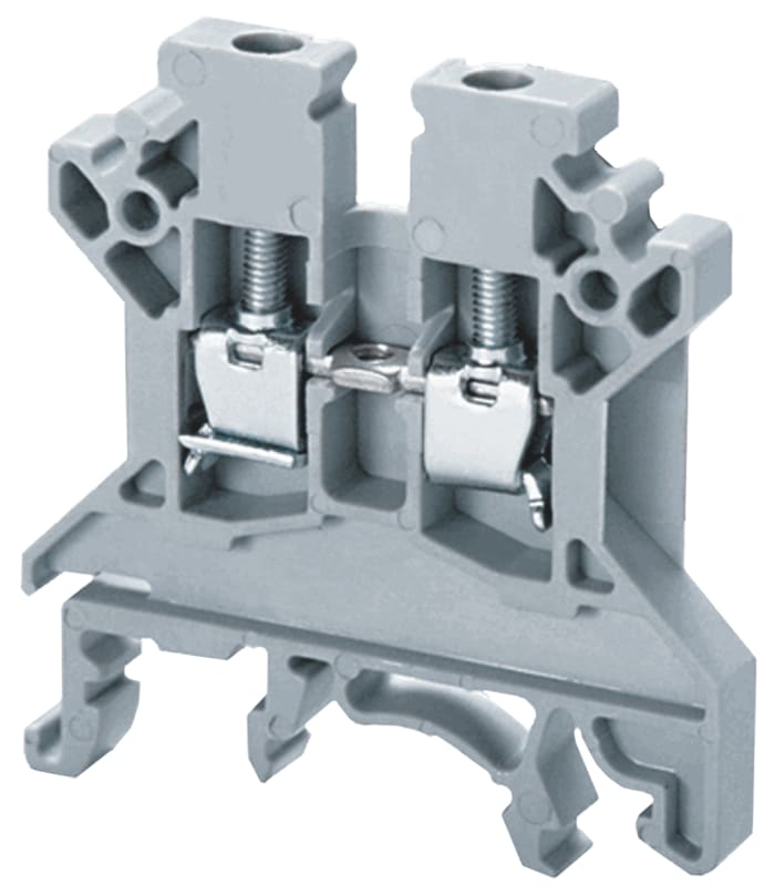 RS PRO Yellow Feed Through Terminal Block, 2.5mm², Single-Level, Screw Clamp Termination