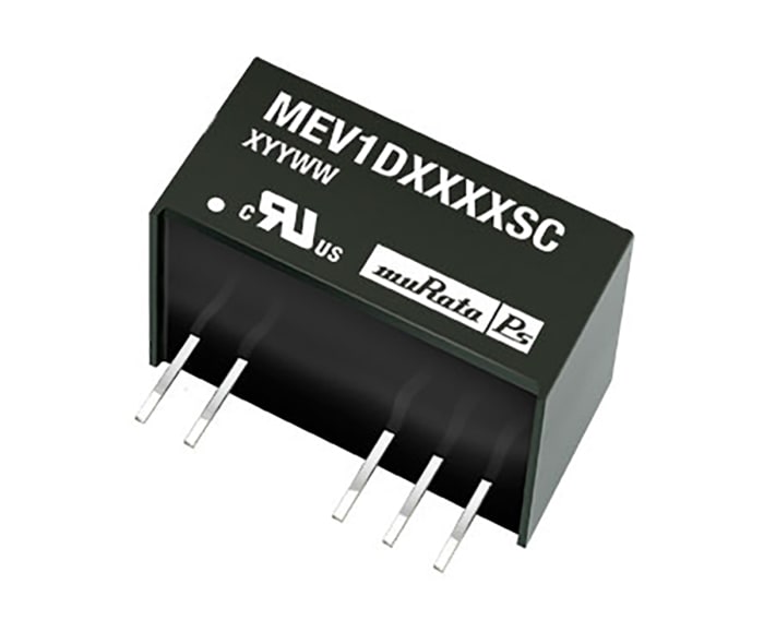 Murata Power Solutions MEV1 DC-DC Converter, ±12V dc/ ±42mA Output, 21.6 → 26.4 V dc Input, 1W, Through Hole,