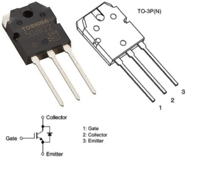 GT50JR22 Toshiba | Toshiba GT50JR22 IGBT, 50 A 600 V, 3-Pin TO-3P ...