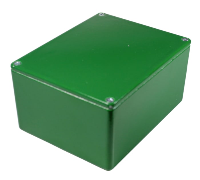 CAMDENBOSS 5000 Series Green Die Cast Aluminium Enclosure, IP54, Green Lid, 120 x 66 x 40mm