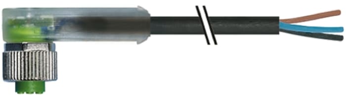 Murrelektronik Limited Right Angle Female 4 way M12 to Unterminated Sensor Actuator Cable, 10m