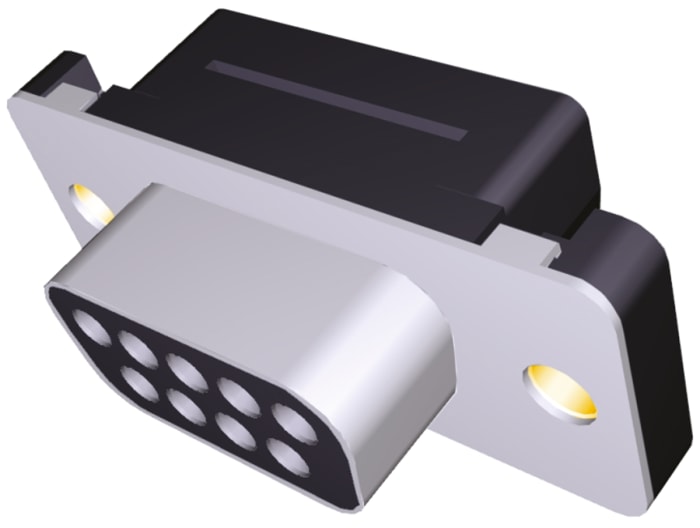 TE Connectivity Amplimite HDF-20 9 Way Right Angle Cable Mount D-sub Connector Socket, 2.77mm Pitch