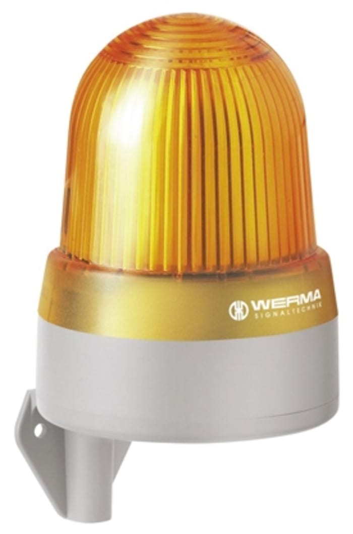 Combiné balise/sirène Werma série 433, lentille Jaune à LED, 10→48 V c.a./c.c.