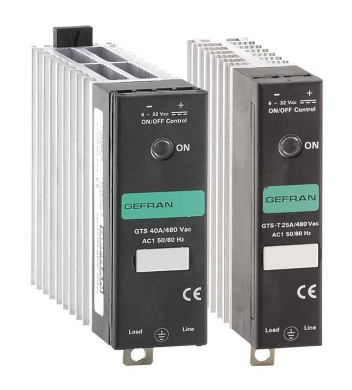 Gefran GTS Series Solid State Relay, 40 A Load, Panel Mount, 530 V ac Load, 32 V dc Control