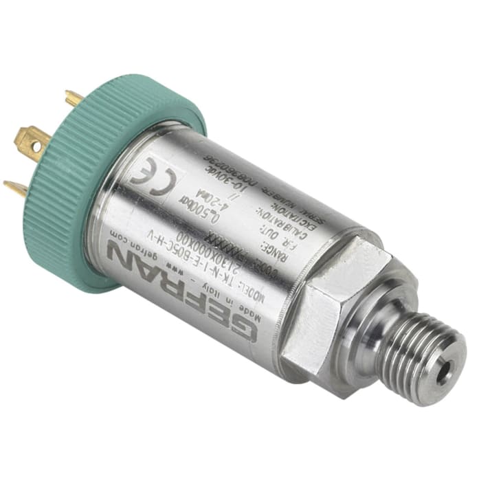 Gefran Pressure Sensor, 0bar Min, 10bar Max, Current, Voltage Output
