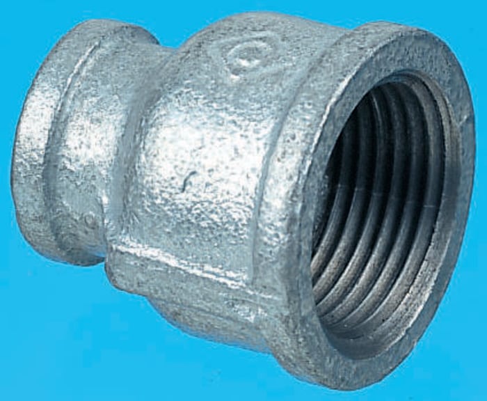 Galvanised socket,1/2 x 1/4in BSPT F-F