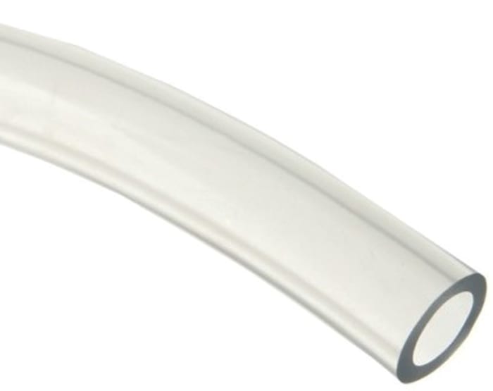 RS PRO Flexible Tube, PVC, 12mm ID, 15mm OD, Transparent, 30m