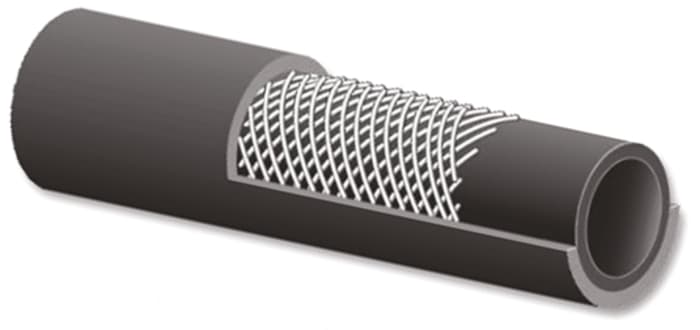 RS PRO Hose Pipe, 10mm ID, Black, 20m