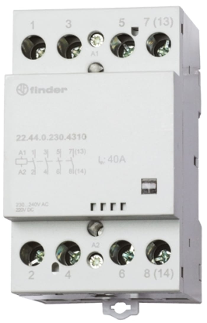 22.44.0.120.4610 Finder Finder, 120V ac Coil NonLatching Relay DPDT