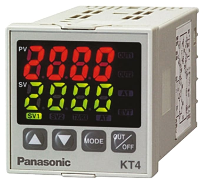 Régulateur de température PID Panasonic KT4, 100→240 V c.a., 48 x 48mm, 1 sortie, Transistor