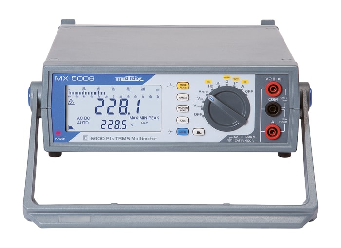 Metrix MX 5006 Bench Digital Multimeter, True RMS, 20A ac Max, 20A dc Max, 1000V ac Max