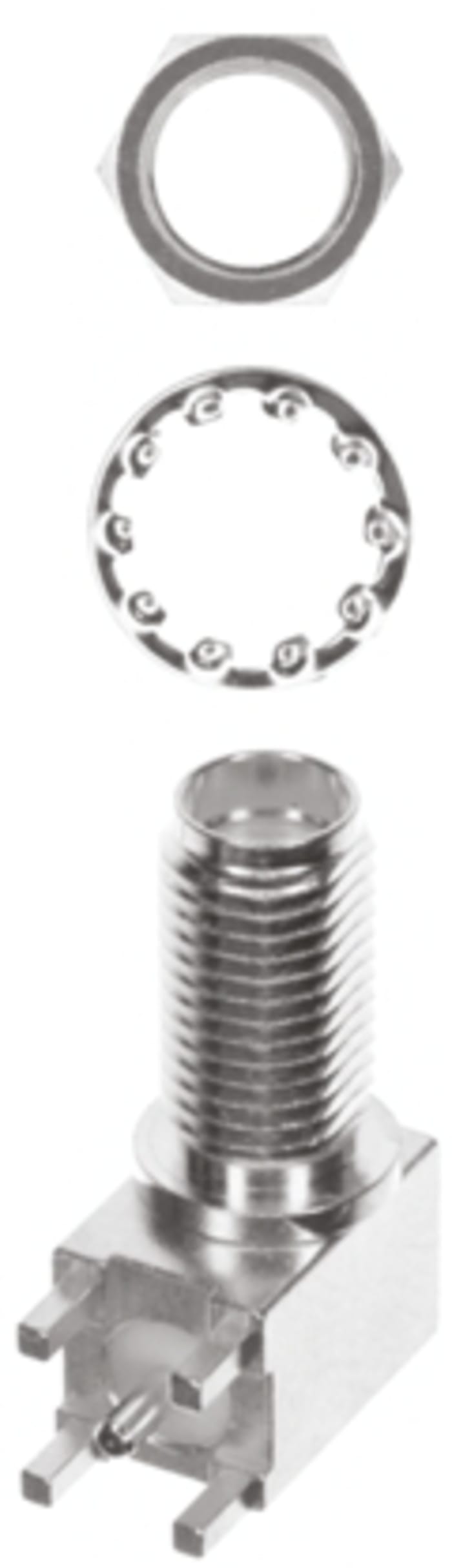 Molex 73251 Series PCB Female SMA, 50 Ω, Right Angle Body Solder