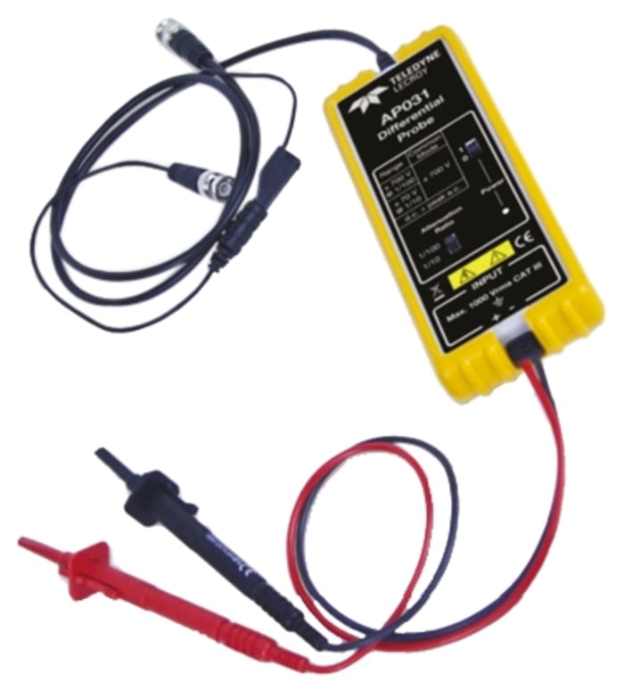 Teledyne LeCroy AP031 Oscilloscope Probe, Differential Type, 25MHz, 1:10, 1:100, BNC Connector