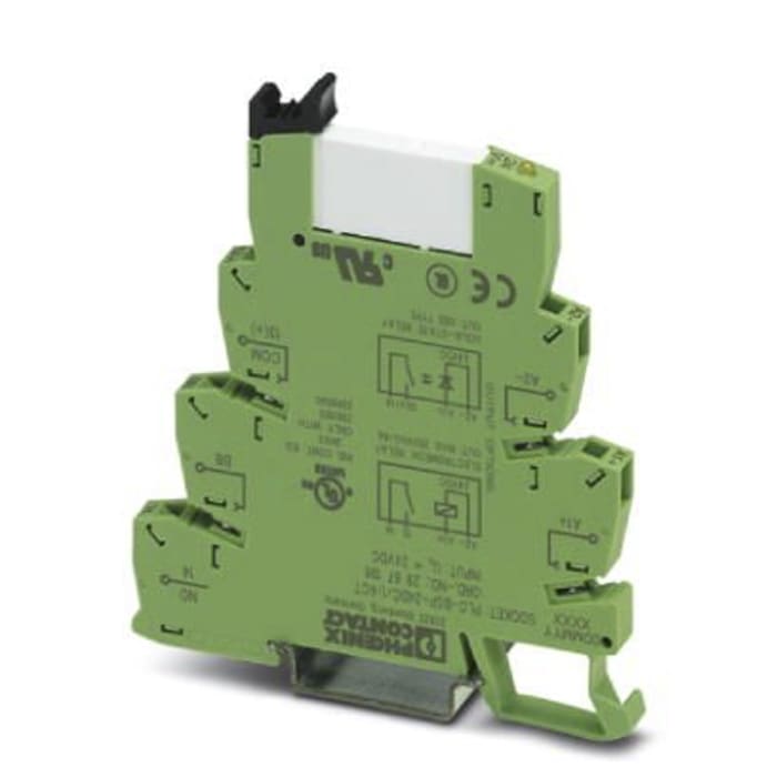 Phoenix Contact PLC-RSP- 24DC/1/ACT Series Interface Relay Module, Chassis, DIN Rail, SPST