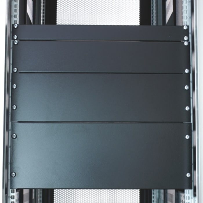 Panneau d'obturation 1U RS PRO, 483 x 9mm, Gris