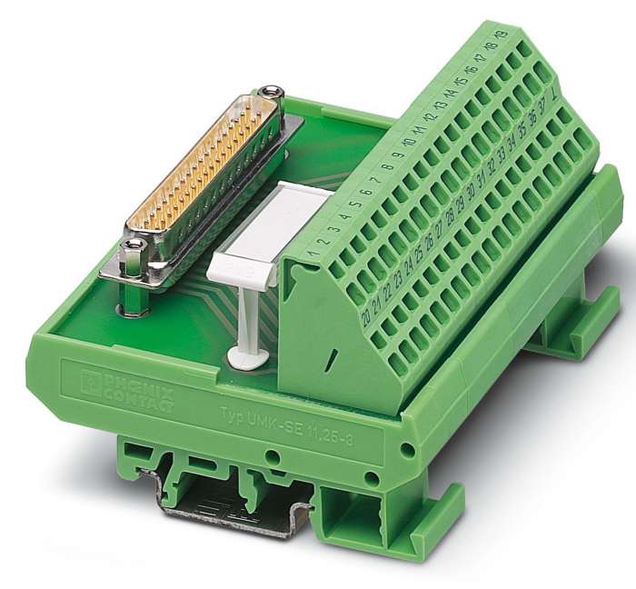 Phoenix Contact 50-Contact Male Interface Module, D-Sub Connector, DIN Rail, 2.5A