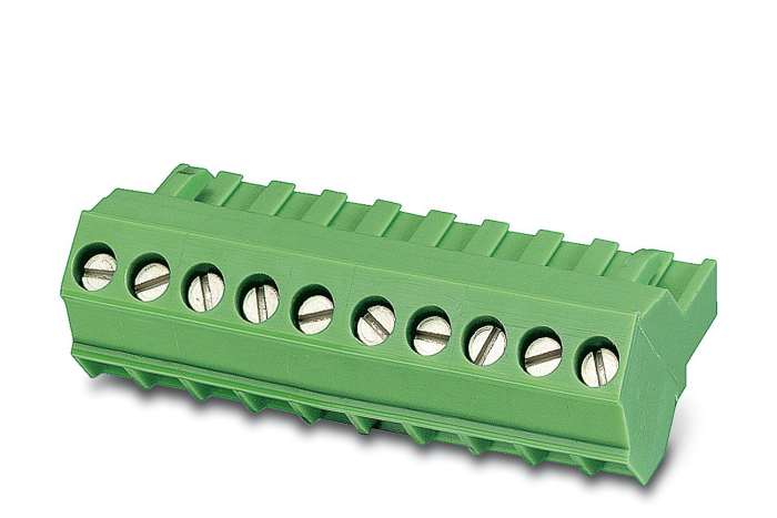 Phoenix Contact, 5.08mm Pitch, SMSTB 2.5/2-ST-5.08, 2 Way, Pluggable Terminal Block, Plug, Plug-In, Screw Termination,