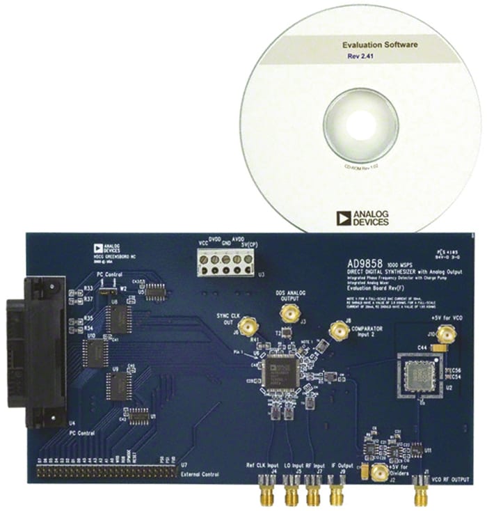 Analog Devices AD9858/PCBZ, Clock Generator Evaluation Board for AD9858