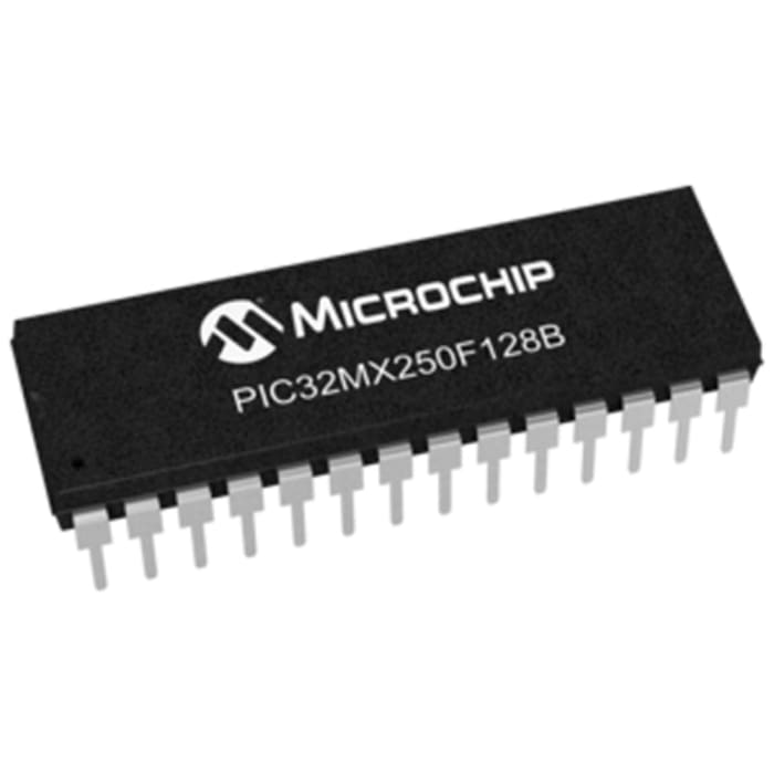 Microchip PIC32MX250F128B-50I/SP, 32bit PIC Microcontroller, PIC32MX, 50MHz, 128 kB Flash, 28-Pin SPDIP