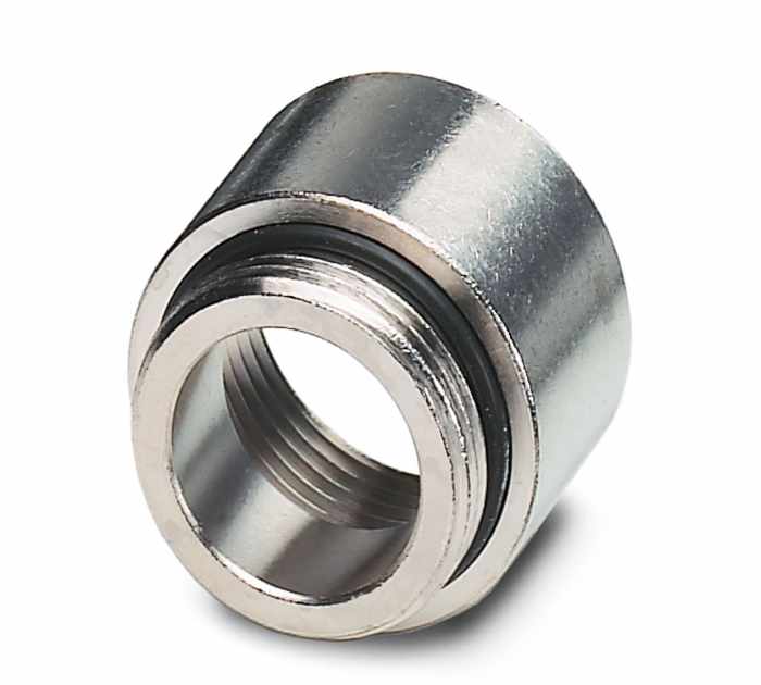 Phoenix Contact Cable Gland Adaptor, M20 Exterior Thread, 1/2 in Interior Thread, Nickel Plated Brass, HC-NPT-1/2-M20