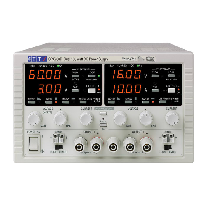 Aim-TTi CPX Series Digital Bench Power Supply, 0 → 60V, 0 → 10A, 2-Output, 360W