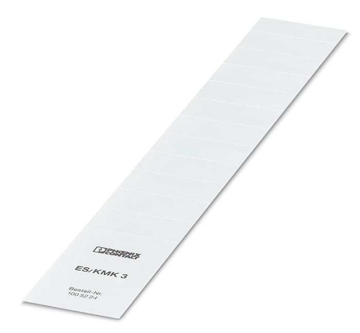Phoenix Contact, ES/KMK 3 Cardboard Insert Strip for use with Control Cabinet