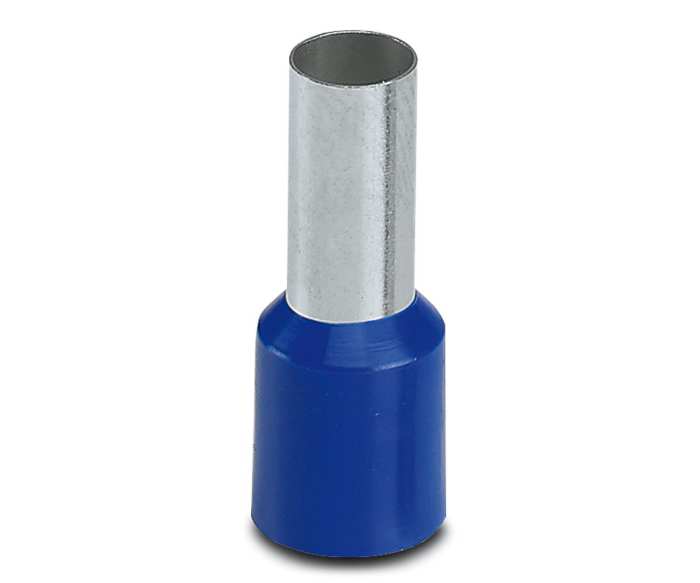 Phoenix Contact, AI 16 -12 BU Insulated Crimp Bootlace Ferrule, 12mm Pin Length, 6mm Pin Diameter, 16mm² Wire Size, Blue