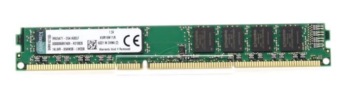 KVR16N11 8 Kingston Kingston 8 GB DDR3 Desktop RAM 1600MHz DIMM 1.5V 804 7713 RS Components