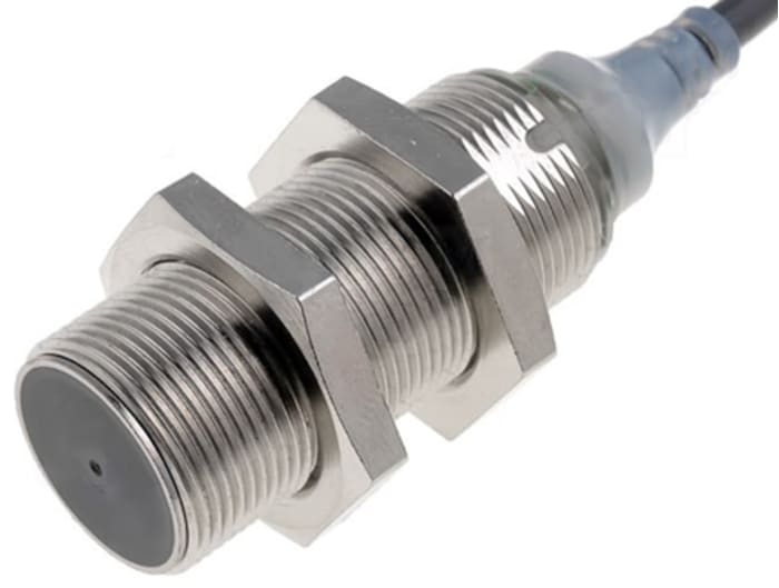 Omron Barrel-Style Proximity Sensor, M18 x 1, 8 mm Detection, NPN Output, 12 → 24 V dc, IP67