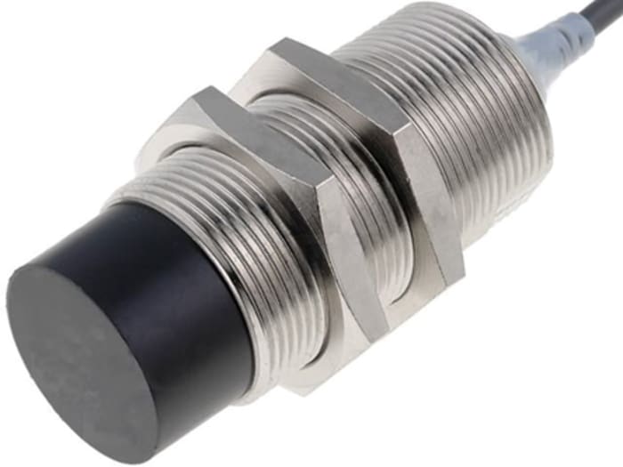 Omron Inductive Threaded Barrel Proximity Sensor, M30, 20 mm Detection, NPN NO, 12 → 24 V dc