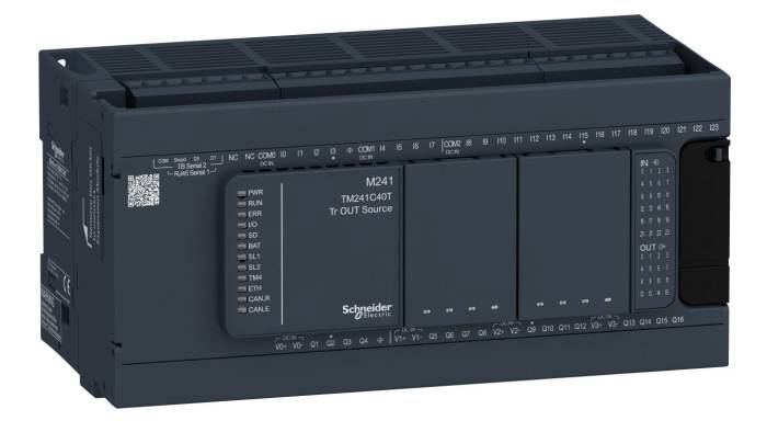 PLC procesor řada Modicon M241, výstup: Tranzistor 40 vstupů/výstupů Lišta DIN Schneider Electric